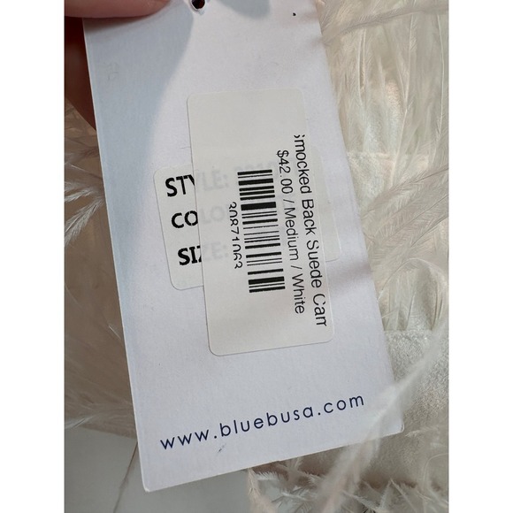 Blue B Collection Feather Crop Top White Sleeveless Party Clubbing Medium - Picture 5 of 7